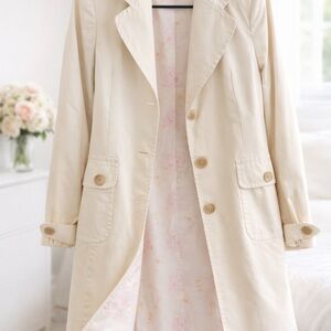 Banana Republic Cream Trench Coat